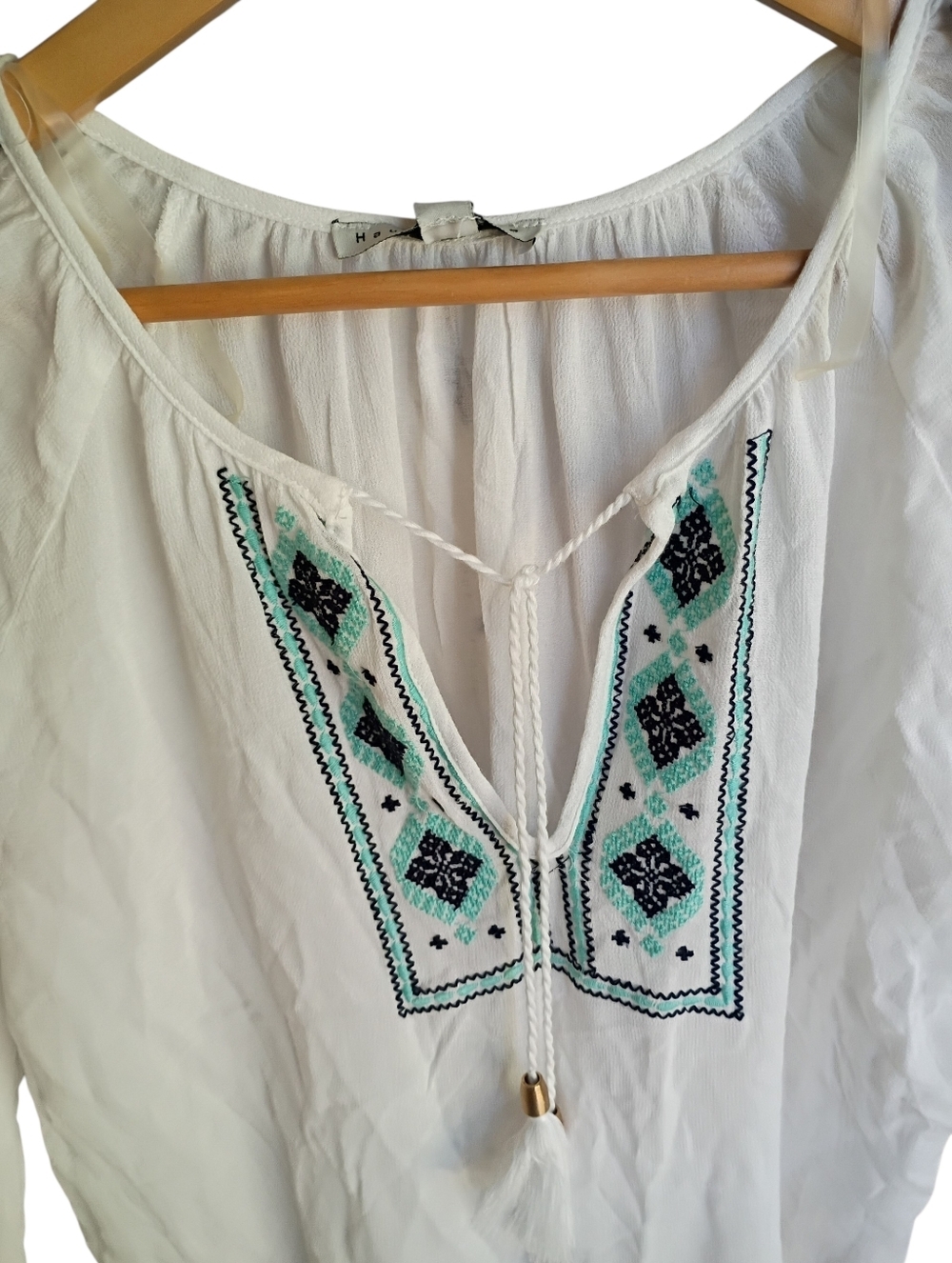 NWT Haute Monde Boho Blouse Size Medium - Picture 3 of 6